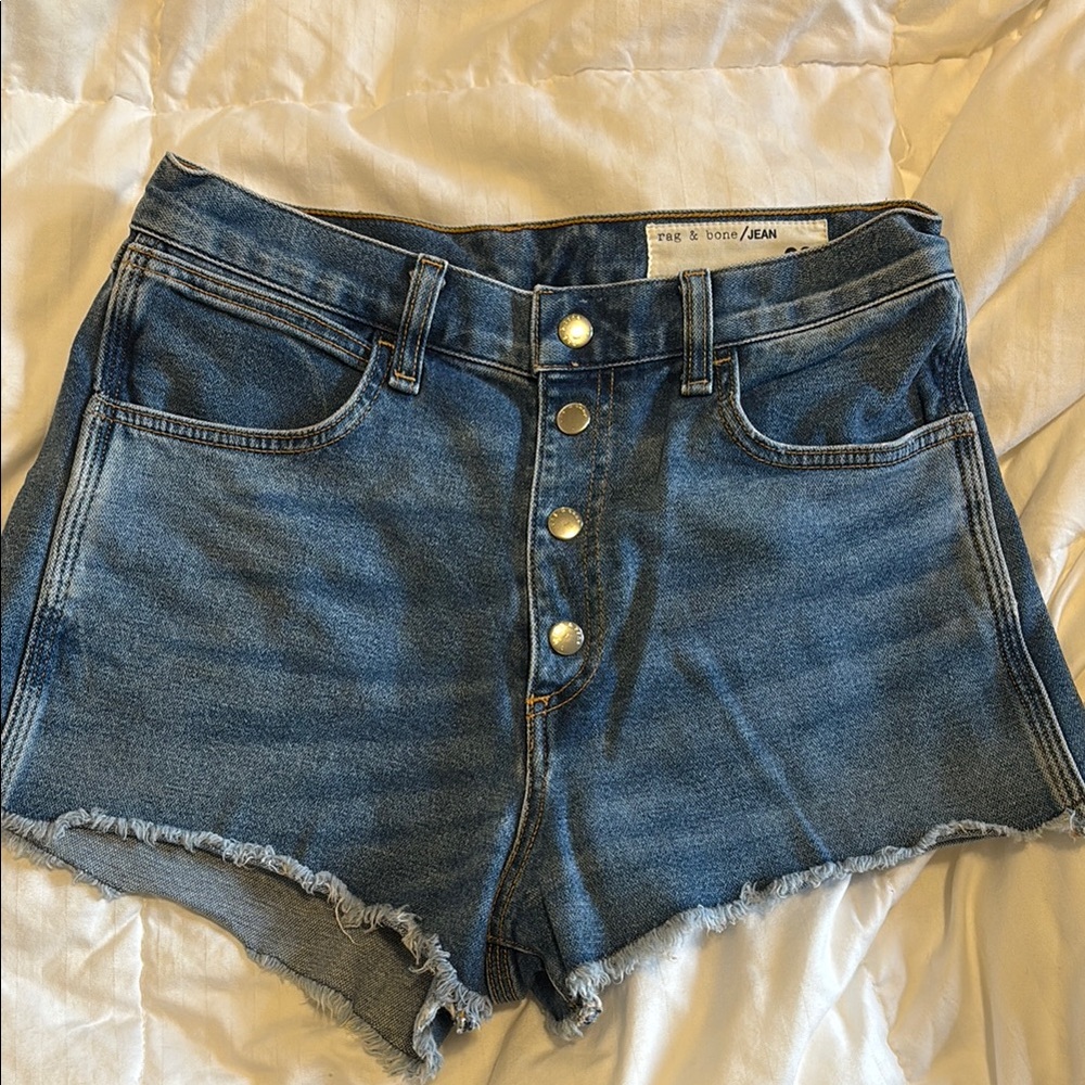 Rag & Bone Blue Denim Shorts